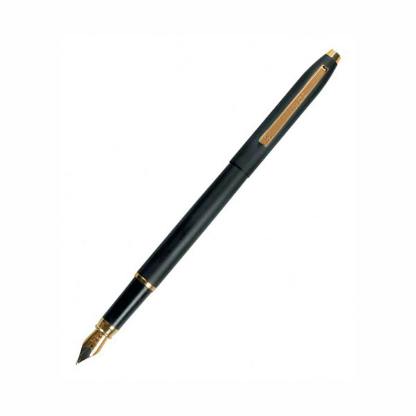 Ручка перьевая Luxor "Sterling" синий патр., черн. медн. корп., черн/зол. отд. 8211