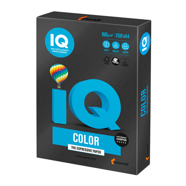 Бумага IQ Color А4 160г/250л B100 (интенсив черная) 45243